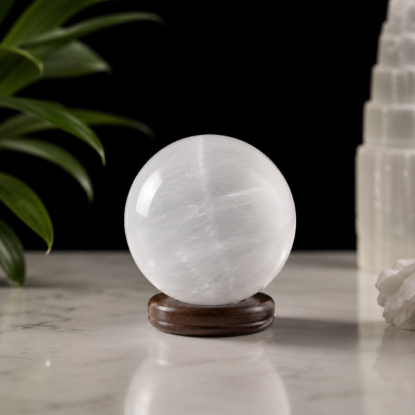 Sphère de Sélénite – Le Cristal de l’Énergie Lunaire