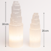 Tour de sélénite avec Lampe LED – 25 cm & 30 cm | Protection, Harmonie et Lumière