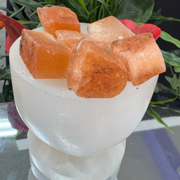 SELENITE FIRE BOWL – The Light of Harmony & Purification